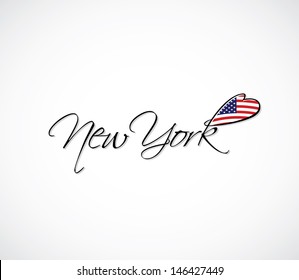 New York lettering - vector illustration