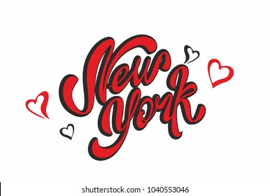  New York . Lettering.Travel. The design concept for the tourism industry. Vector illustration.