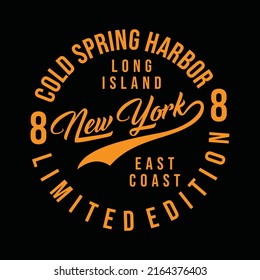 Nueva York, edición limitada, diseño gráfico tipográfico, para impresiones de camisetas, ilustración vectorial