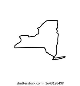 New York line map. Vector illustration.