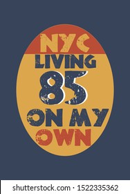 new york living on my own,t-shirt design fashion vector