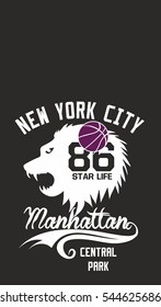 New York Manhattan graphic design vector art