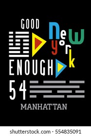 new york manhattan,t-shirt print poster vector illustration