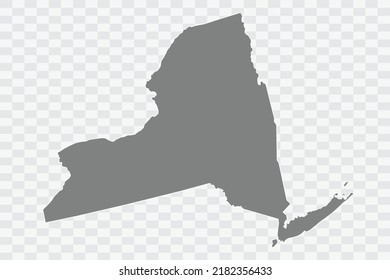 NEW YORK Map grey Color on White Background quality files Png