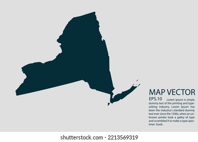 NEW YORK Map High Detailed On White Background. Abstract Design Vector Illustration Eps 10