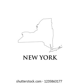 New York map icon vector illustration.