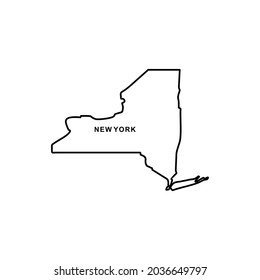New york map icon. New york icon vector