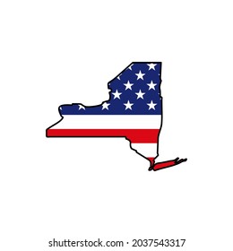 New york map icon. New york icon vector