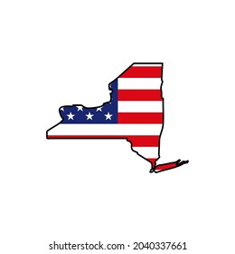 New york map icon. New york icon vector
