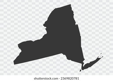 NEW YORK Map Shadow Color on White Background quality files Png