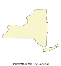 New york map shape, united states of america. Flat concept icon symbol vector illustration .