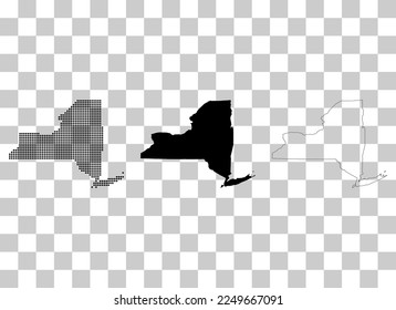 New york map shape, united states of america. Flat concept icon symbol vector illustration .