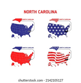 New York-Karte mit usa Flag Design-Vektorgrafik-Format , geeignet für Ihre Design-Anforderungen, Logo, Illustration, Animation, etc.
