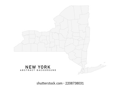 New York Map - USA, United States of America Map vector template with High detailed including grey color and grey line isolated on white background for design - Vector illustration eps 10