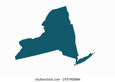 NEW YORK map vector. blue color on white background.