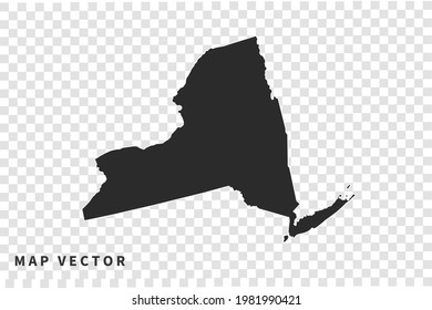NEW YORK map vector, isolated on transparent background