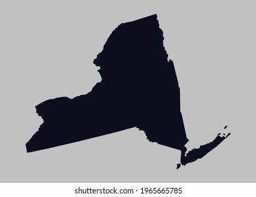 New York map vector,Not isolated blue color on gray background