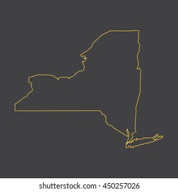 New York map,outline,stroke,line style