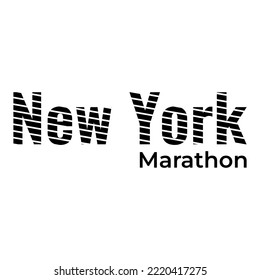 New York Marathon. Great for t-shirts, banners, posters, typography, etc. Editable