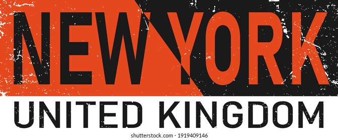 New York, modern and stylish typography slogan. Colorful abstract design Vector for print tee shirt, typography, poster and other uses.