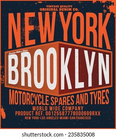 new york motorcycle tee graphic