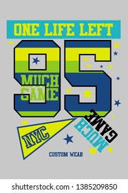 new york much game,t-shirt design vector