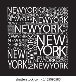 New York name themed t-shirt and decor design