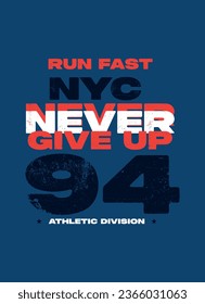 new york never give up,t-shirt vector fashion design