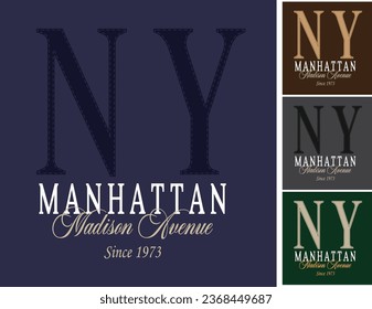 new york ny city manhattan madison avenue graphic design varsity usa