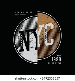 New york NYC Illustration typography for t shirt, poster, logo, sticker, or apparel merchandise