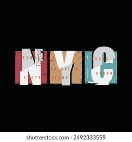 New york NYC Illustration typography for t shirt, poster, logo, sticker, or apparel merchandise