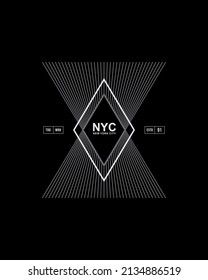 new york nyc and lines background vector design