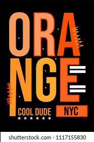 new york orange,t-shirt design