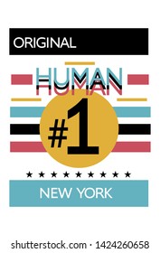 new york original human,t-shirt design vector illustration