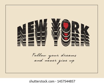 New York Patch,t shirt graphic design, vector artistic illustration graphic style, vector, poster, slogan.
