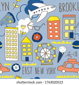 El diseño de Nueva York es impecable. Serie textil y de papel de decoración