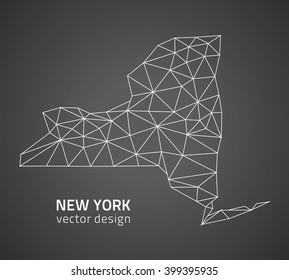 New York Polygonal Silver Map