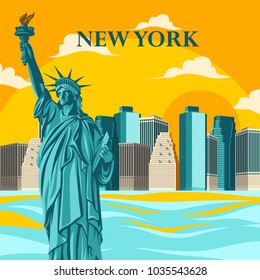 New York poster, statue of Liberty