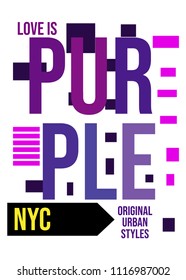 new york purple,t-shirt design