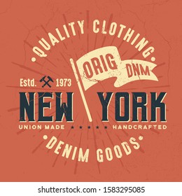New York / Quality Clothing - Tee Design For Printing