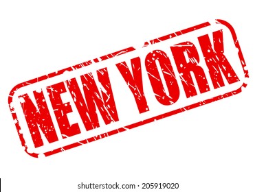 New York red stamp text on white