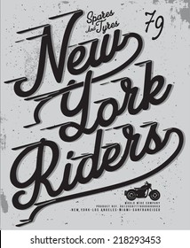 new york riders tee graphics