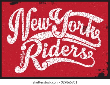 new york riders t-shirt graphic 