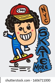 new york skate more,t-shirt design fashion vector illustration