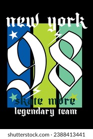 new york skate more,t-shirt design fashion vector