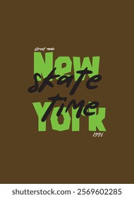 new york skate time,t-shirt design fashion vector