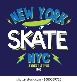 New York Skate vector Skateboard t-shirt design