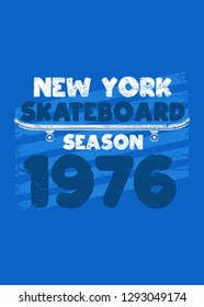 new york skateboard 1976 kids apparel distressed poster