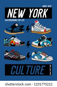 new york skateboarding shoes,t-shirt design