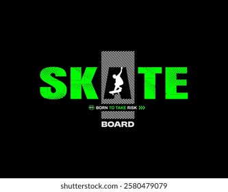 New York, skateboarding typography for t-shirt print. Athletic patch for tee graphic. T-shirt design. Vector
